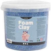 Foam Clay®, blauw, glitter, 560gr [HOB-780850]