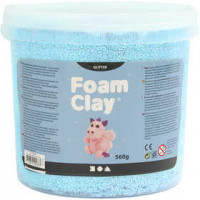 Foam Clay®, lichtblauw, glitter, 560gr [HOB-780865]