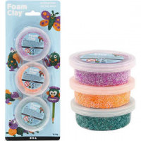 Foam Clay®, groen, paars, neon oranje, 3x14gr [HOB-78140]