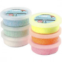 Foam Clay®, kleuren assorti, glitter, 6x14gr [HOB-78812]