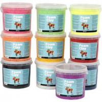Foam Clay®, kleuren assorti, 10x560gr [HOB-78830]