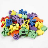 EVA foam kralen, d: 15-25 mm, gatgrootte 2 mm, 756div [HOB-79009]