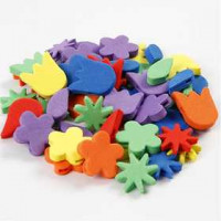 EVA foam kralen, d: 10-20 mm, gatgrootte 2 mm, 756div [HOB-79011]