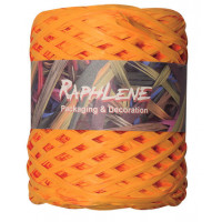 Raffia Synthetisch Oranje - Rol met 200 meters (1 rol) [HV-RAFOR]