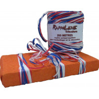 Raffia Synthetisch Red/white/Blauw - Rol met 200 meters (1 rol) [HV-RAFRWB]
