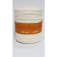 Raffia Gedraaid Koord Wit 150 meter (1 rol) [HV-RAFW]
