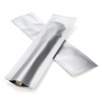 Plastiek Zakken Zilver 3,8x15,2cm Sealbaar permanente Sluiting (100 stuks) [CRB6S]