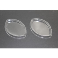 Plastiek Deksel Oog vorm 11,7x7,8x1,5 cm (100 stuks) [CLE36]