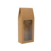Kraftdoosjes met Venster 9x4,5x21,5cm (25 stuks) [FS328]