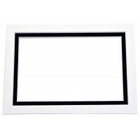 Passepartout Dubbeldik Super Wit/Zwart 40,6x50,8cm met 26,25x33,75cm Venster (25 stuks) [MD30011]