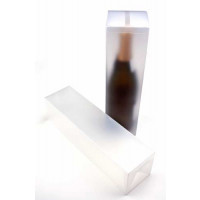 Plastiek Doosjes voor Flessen Frost 8x8x31cm (25 stuks) [PLBF176]