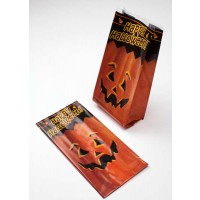 Bedrukte Zakken Halloween Pompoen 10,2x6,4x24,1cm met zijvouw (100 stuks) [G4TGP]