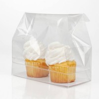 Zakkenset voor 2 Mini Cupcakes 12,7x5,7x12,7cm met Witte Kaart (100 stuks) [CBG9]