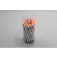 Plastiek Koker Rond 8x50cm vaste Bodem en los Deksel (25 stuks) [KJ-8X50V]