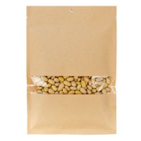 Zakken Kraft Composteerbaar 7,6x10,2cm met Venster en Sealbaar (100 stuks) [KHS34W]