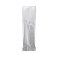Koffiezakjes Zilver met Ventiel 8x6x26 cm 285 gram (50 stuks) [SGC1S]