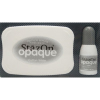 Inktkussen Stazon + Navulling, Cotton white (1 st) [SZ-000-110]