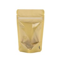 Stazakken Transparant/Goud 10,2x6x15,2cm | 57 gram (100 stuks) [ZBGGC2]