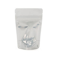 Stazakken Transparant/Wit 8x5x13cm | 28 gram (100 stuks) [ZBGW1]